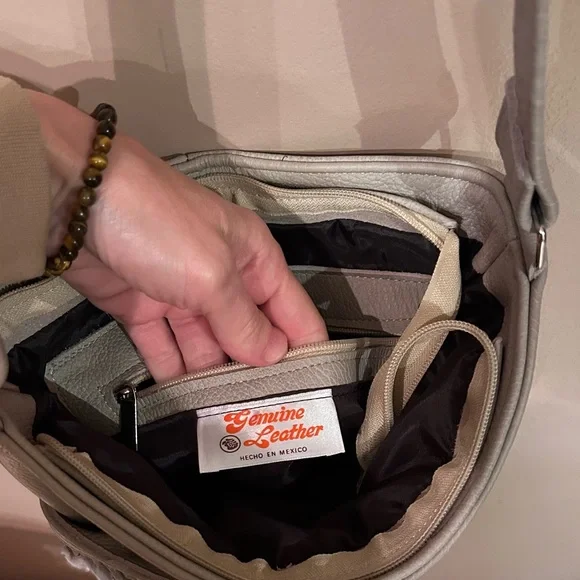 Fringe Shoulder Bag in Gray - Picture 3 of 5